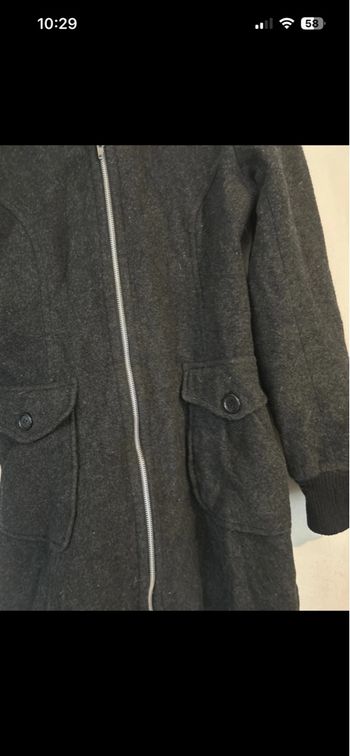 manteau zippé à capuche noir taille S de chez tally weijl