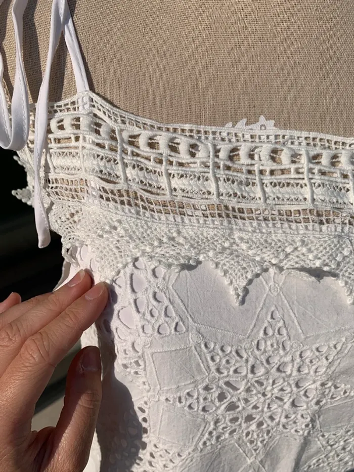 Robe broderie anglaise Les Petites blanche taille 36 S - photo numéro 10