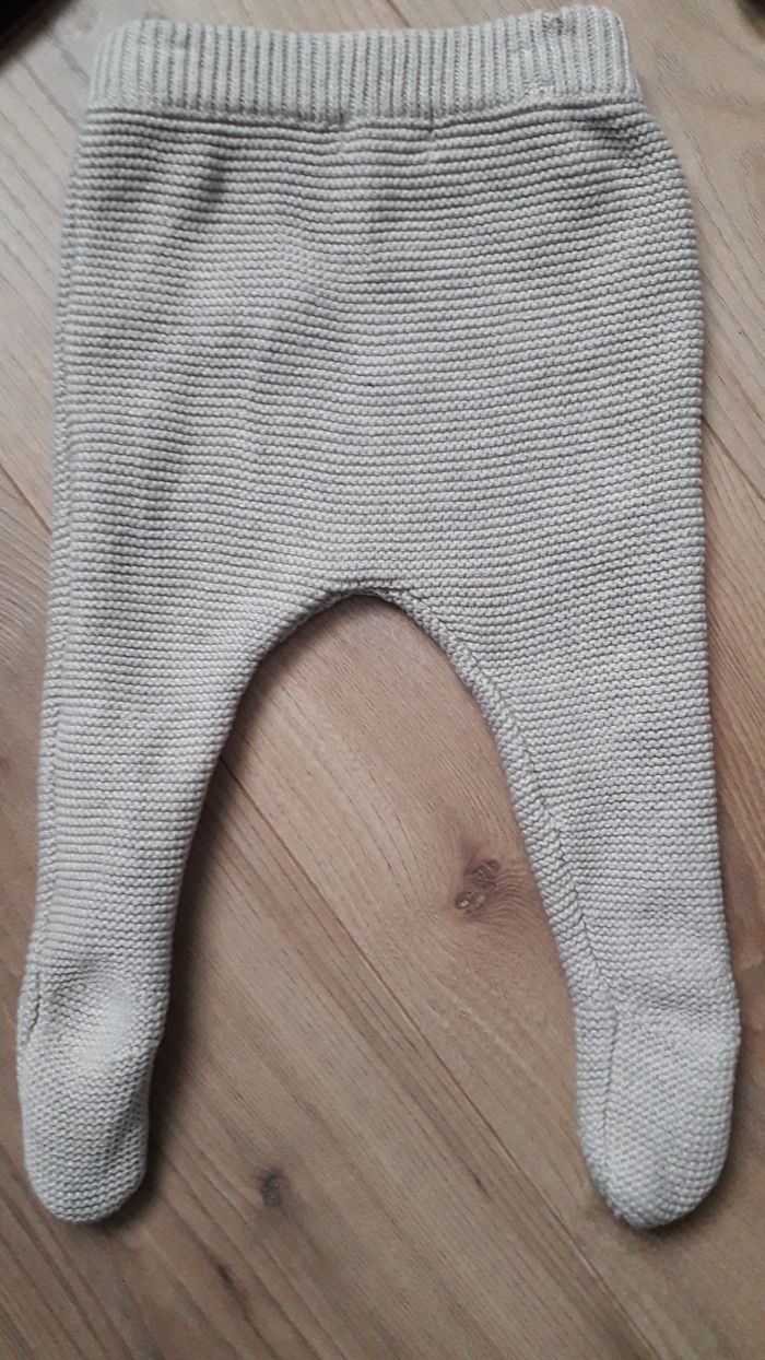 Ensemble naissance 3 pièces en point mousse - beige chiné - 1 Mois - photo numéro 3