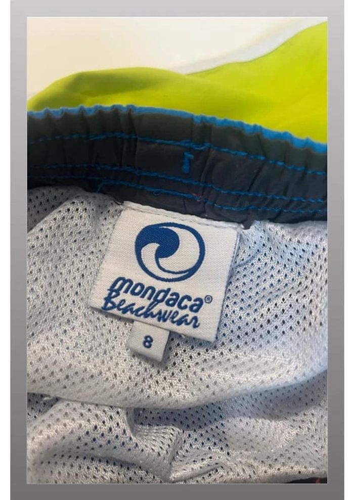 Short de bain bleu et vert Mondaca Beachwear Taille 8 ans - photo numéro 4