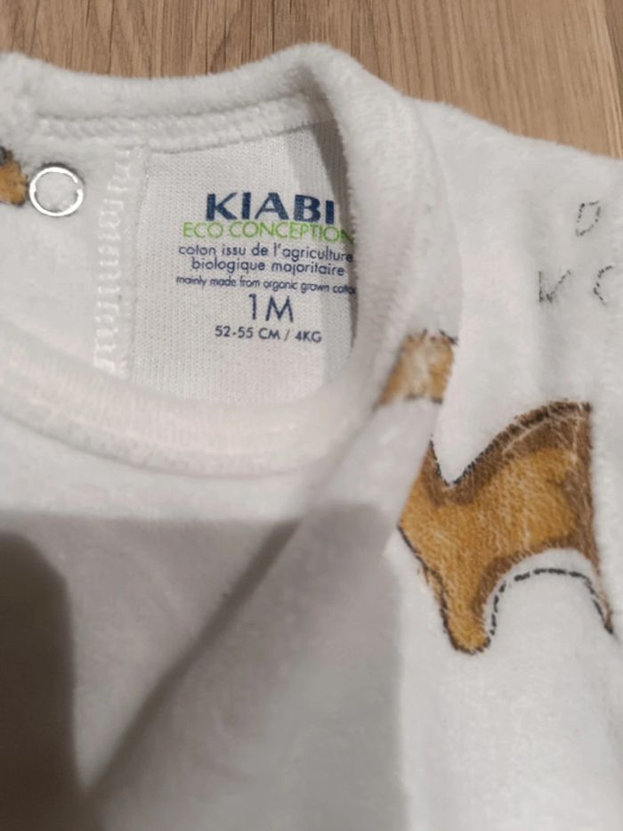 Pyjama velours 🦕 Kiabi 1 mois - photo numéro 2