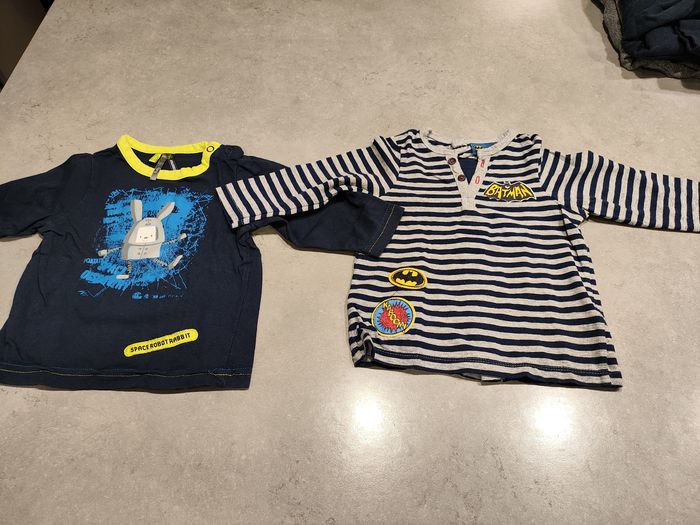 Lot de 2 t-shirts bébé garçon – Taille 6 mois – Très bon état