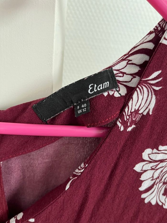 Robe bordeaux fleuri - photo numéro 4