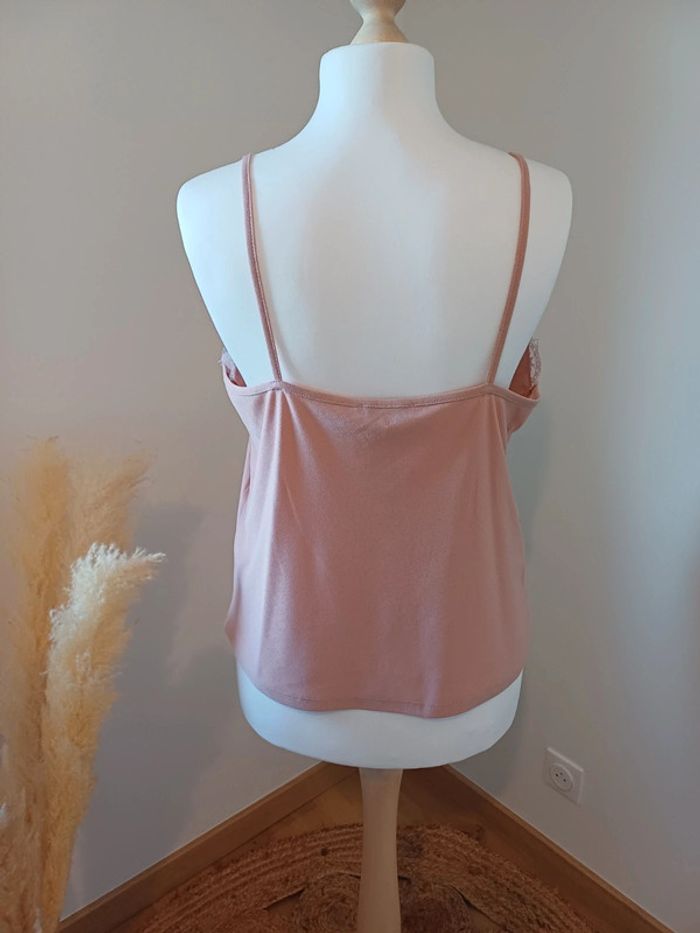 Débardeur rose avec dentelle Jennyfer taille L 40 - photo numéro 5
