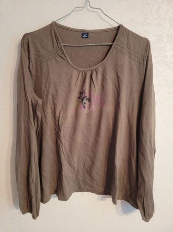 T-shirt tunique à motif vintage grunge tie and dye