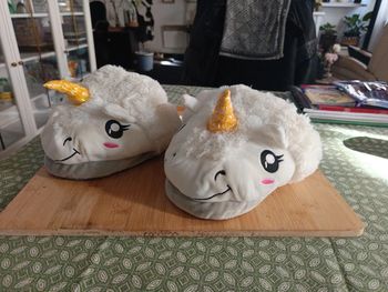 Chaussons adulte Licorne taille unique