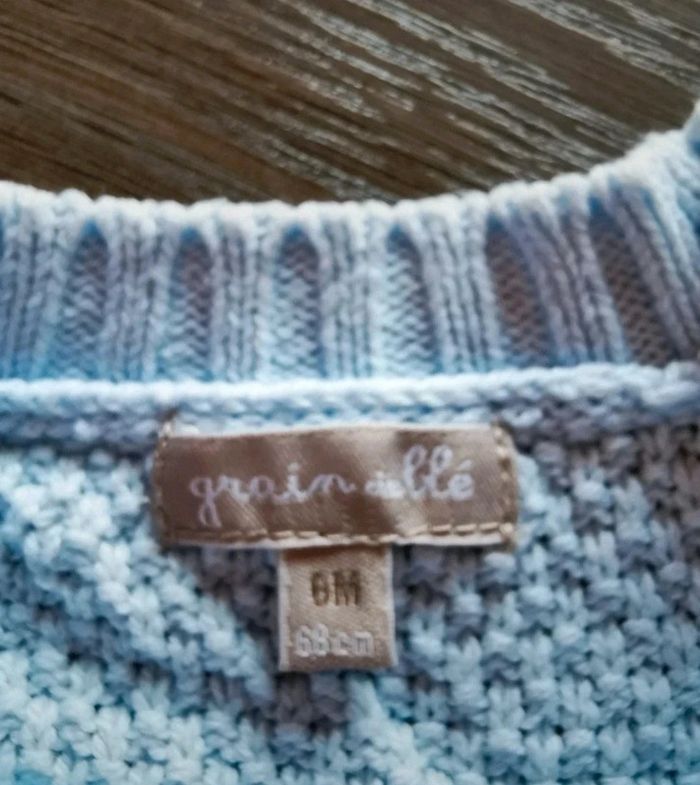 Pull bébé garçon 6 mois comme neuf - photo numéro 2