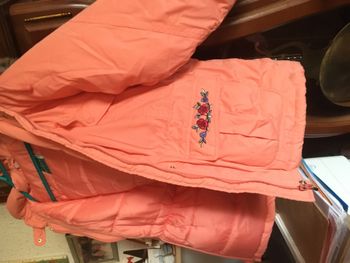 Parka couleur pêche taille 14ans