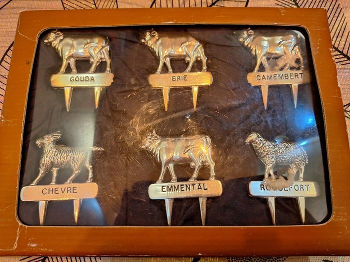 Ensemble 6 marqueurs à fromage métal argenté - photo numéro 3