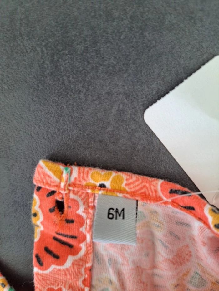 ensemble robe + bloomer orange fleurs - photo numéro 2