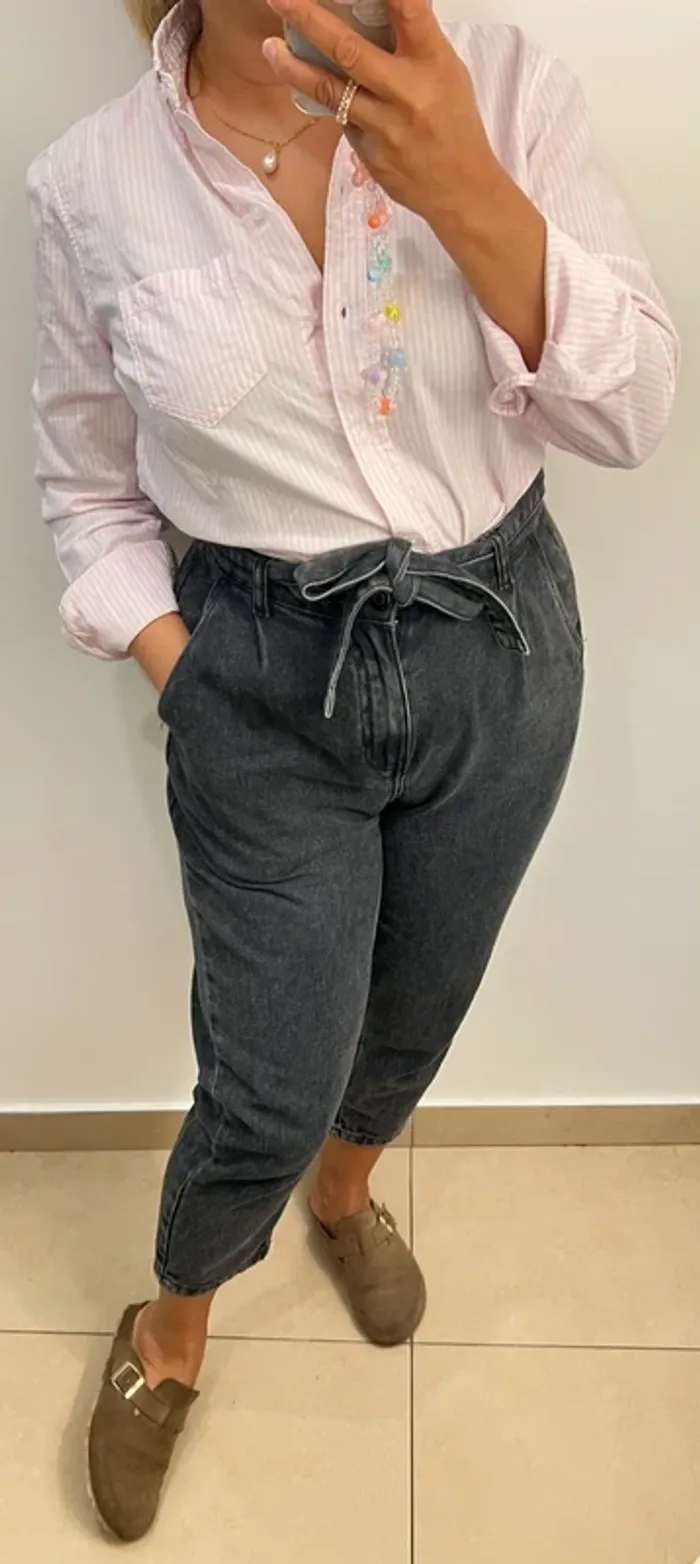 Chemise À Rayures Gap Taille S-M - photo numéro 4