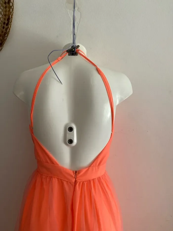 Magnifique robe longue rose fluo - photo numéro 5