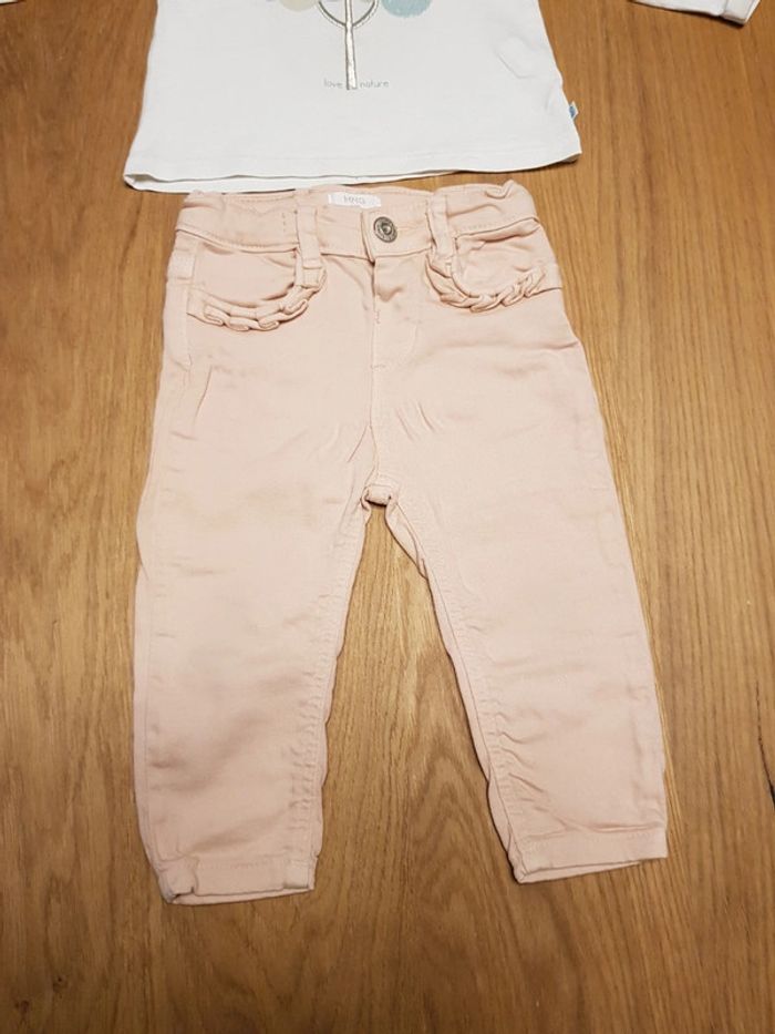 Ensemble bébé 9 mois tee-shirt manches longues et pantalon - photo numéro 8