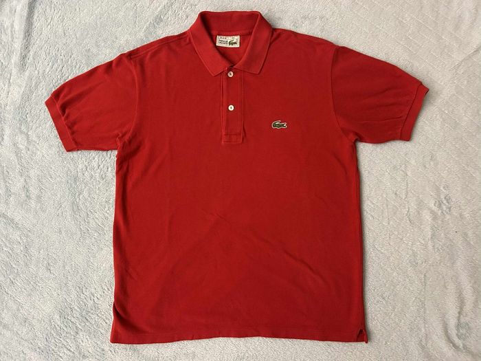 Polo Lacoste vintage rouge - photo numéro 3