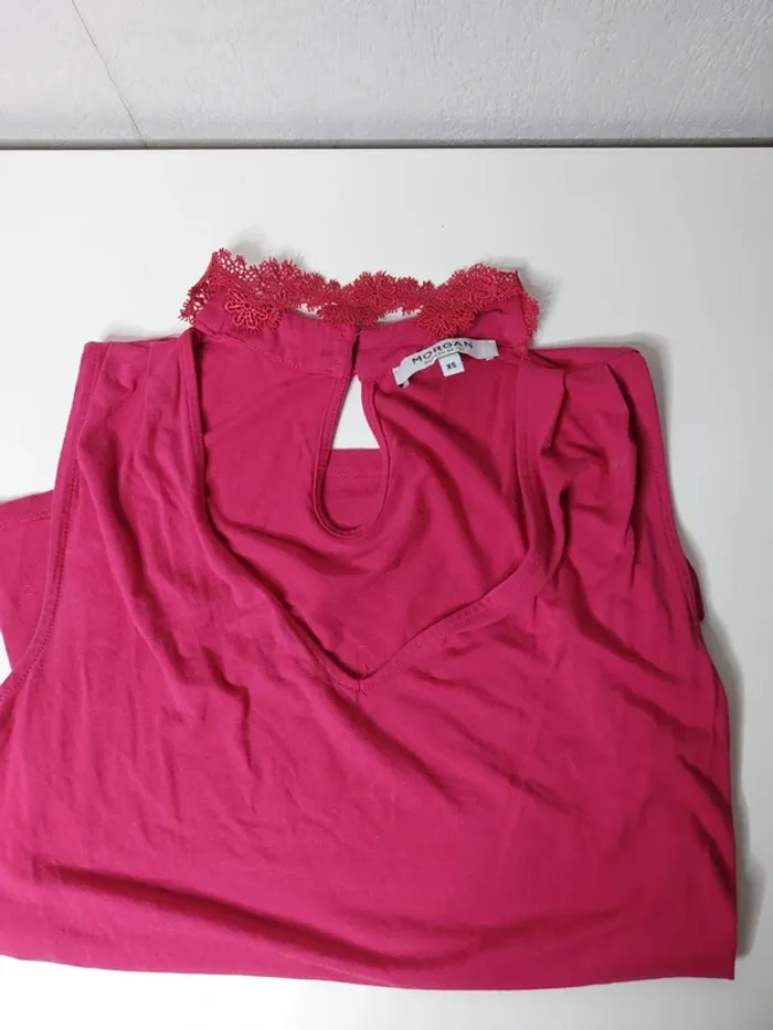Tee-shirt sans manche rouge "Morgan" - photo numéro 3