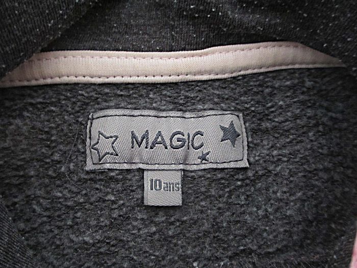 Sweat à capuche gris foncé avec motifs fleurs fille Magic - 10 ans - photo numéro 7