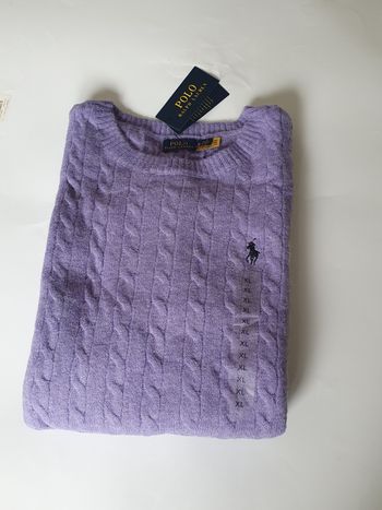 pull ralph lauren famme violet neuf
