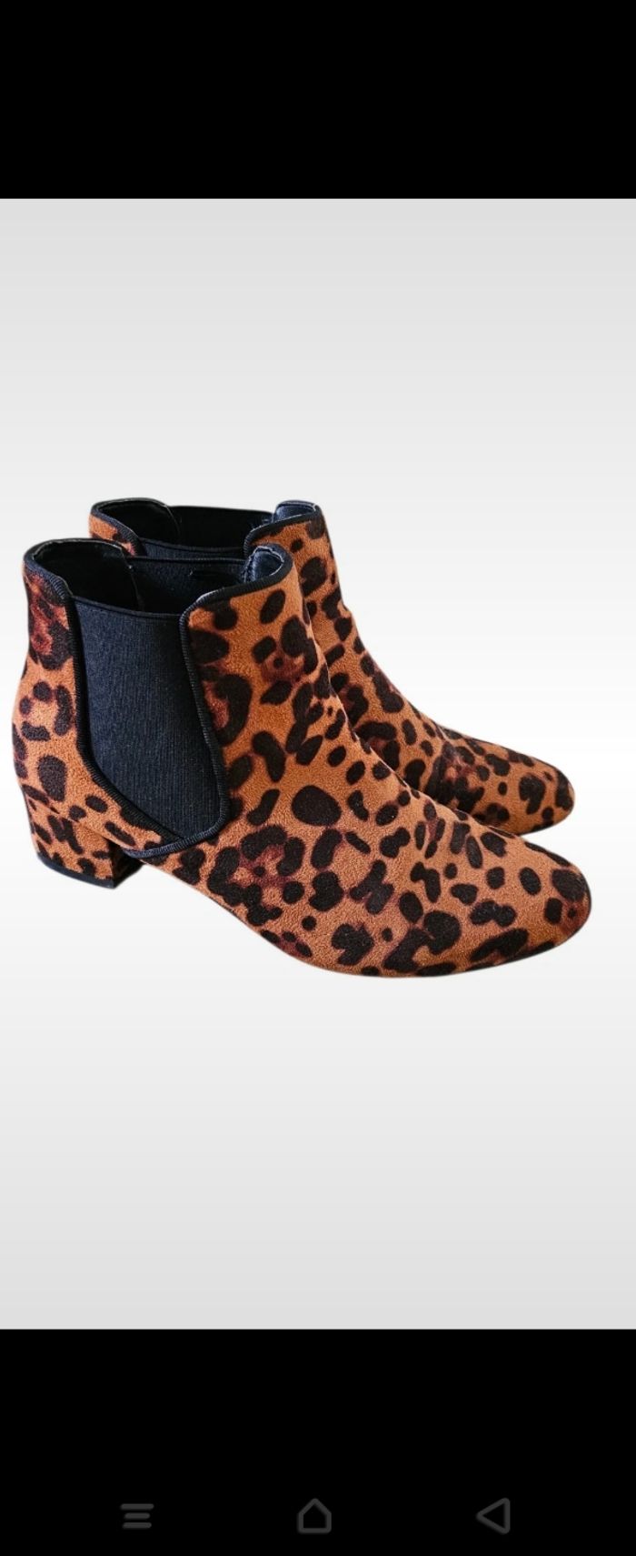 Bottines Chelsea Léopard Jennyfer T.39 - Talons 4cm - Très bon état