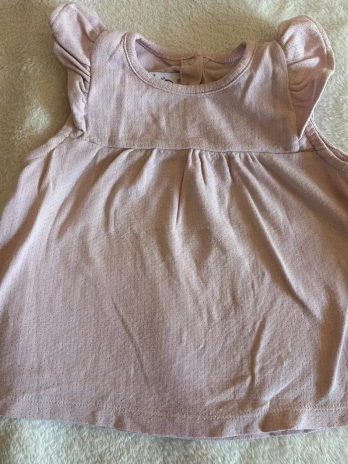 Joli haut bébé fille Petit Bateau rose poudré – 18 mois - photo numéro 3