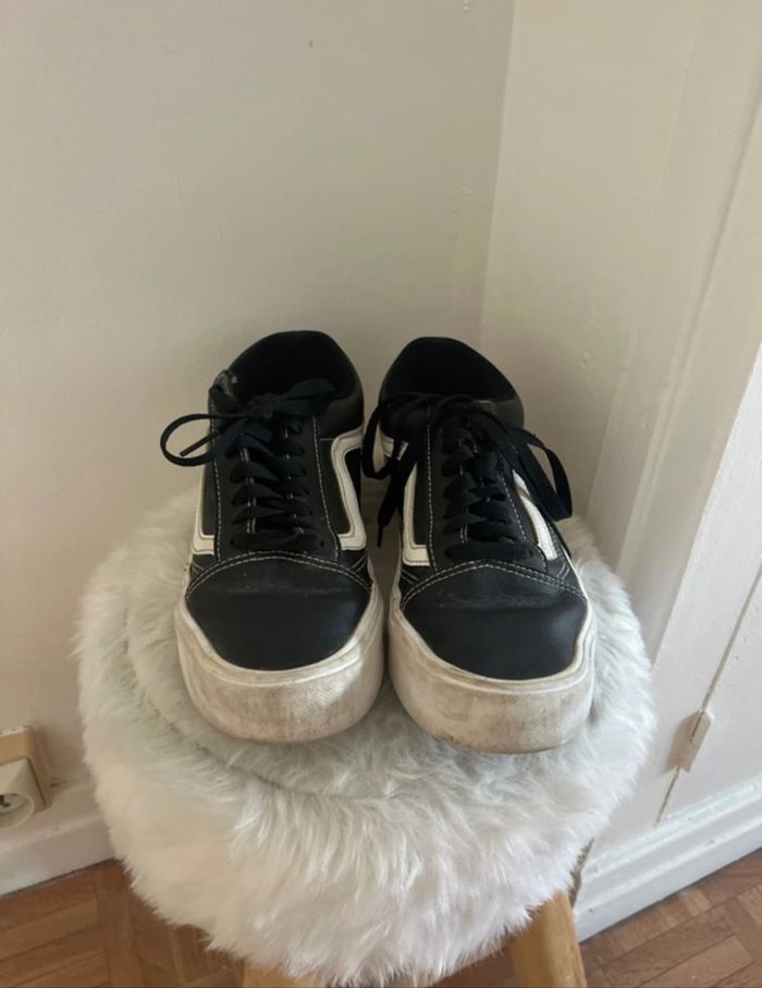 Basket vans en cuir