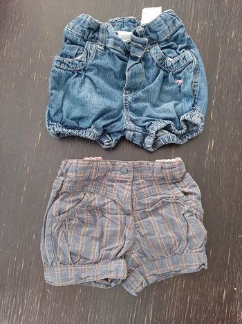 2 short fille 18mois