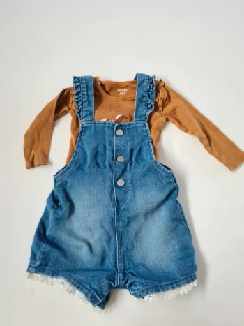 Ensemble salopette short 18mois