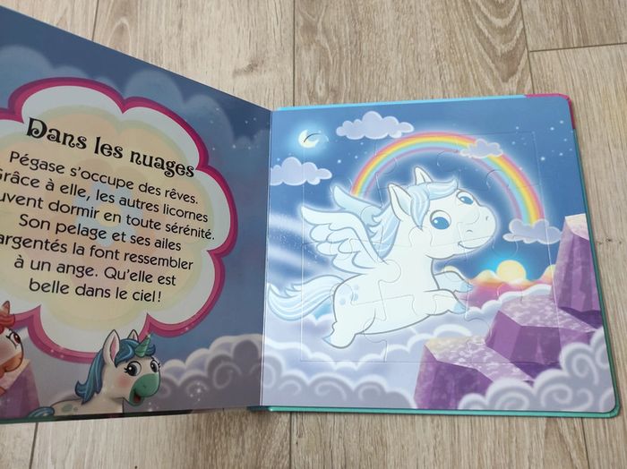 Grand livre puzzle un monde de licornes - photo numéro 2