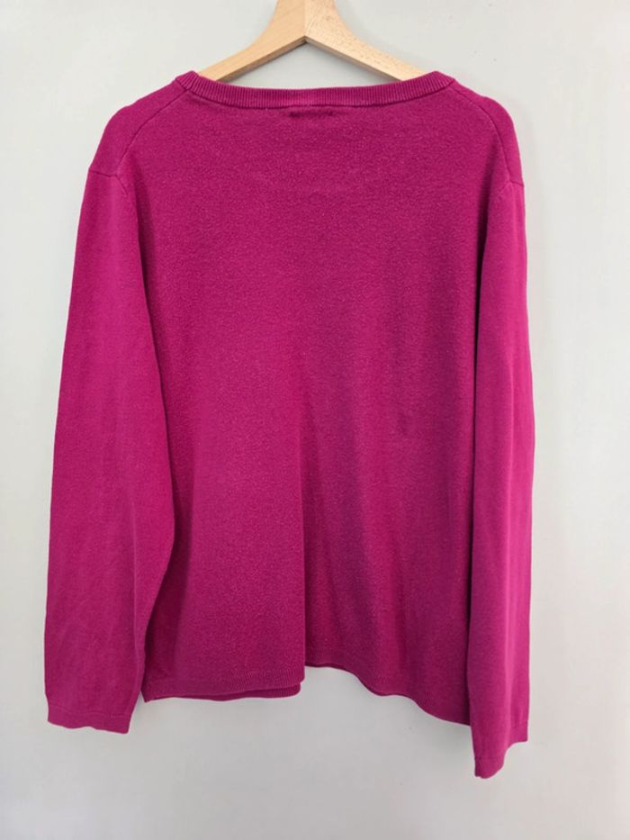pull tommy hilfiger col rond femme xxl rose framboise oversize chic - photo numéro 4