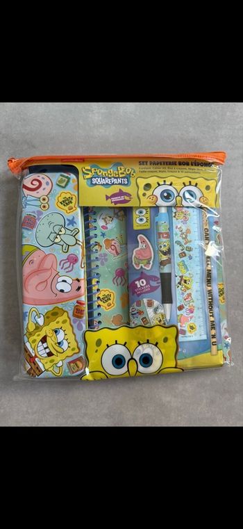 Set papeterie Bob l'éponge Neuf