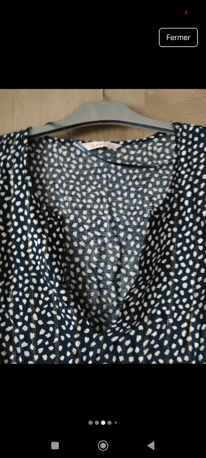 Blouse neuve femme Camaïeu imprimé - photo numéro 3