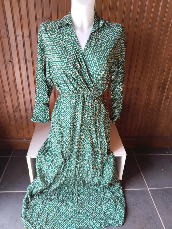 Sublime robe longue femme avec doryres taille L/XL 40 42 - photo numéro 3