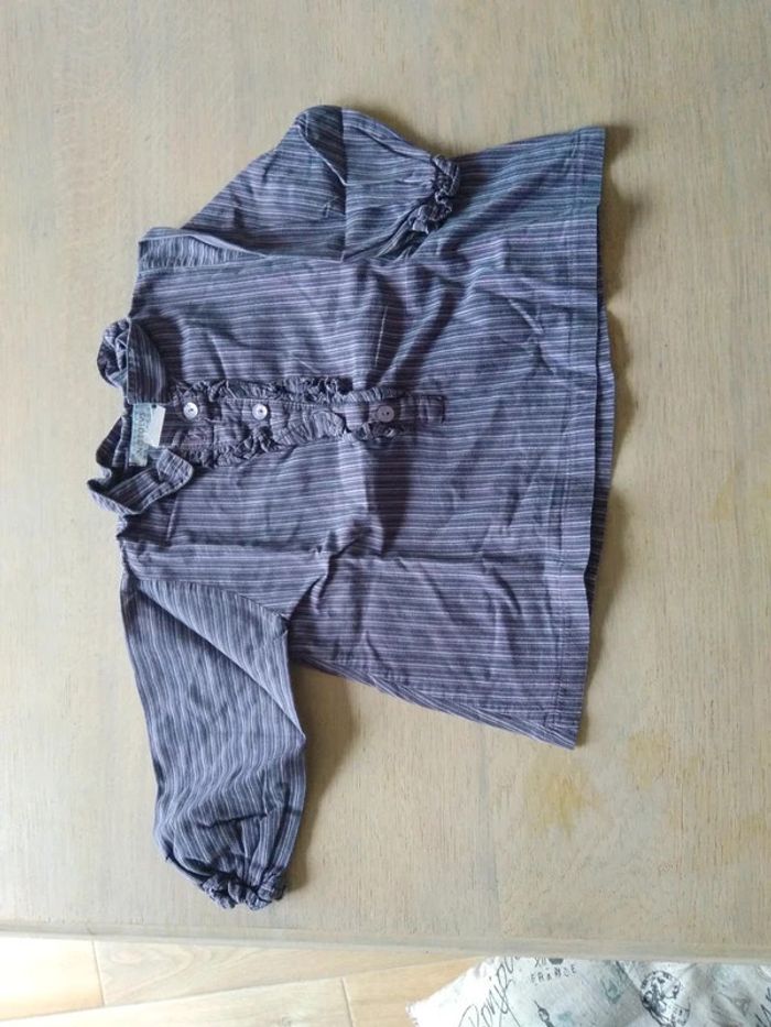 Blouse rayée violette 18 mois - photo numéro 2