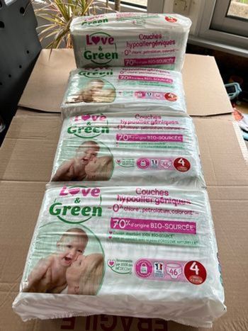 Couche taille 4 Love and Green : 184 couches