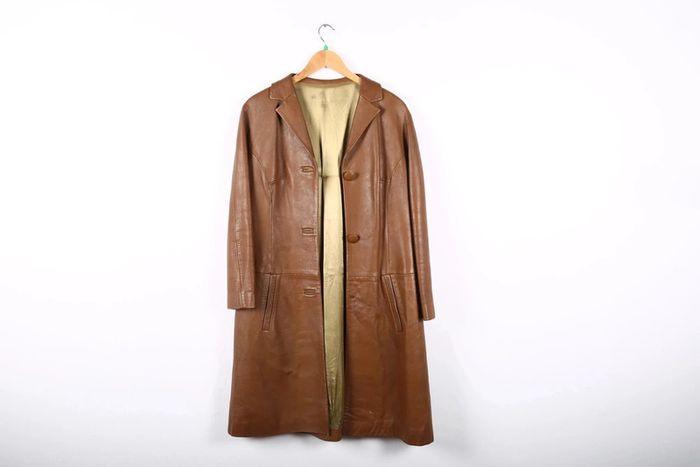 Trench vintage 80's en cuir (#240702) - photo numéro 6