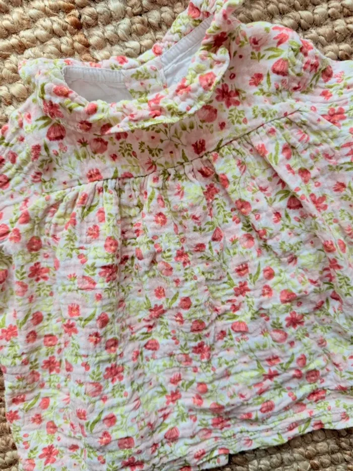 Robe + bandeau gaz de coton Sergent Major 3mois / 60cm - photo numéro 2