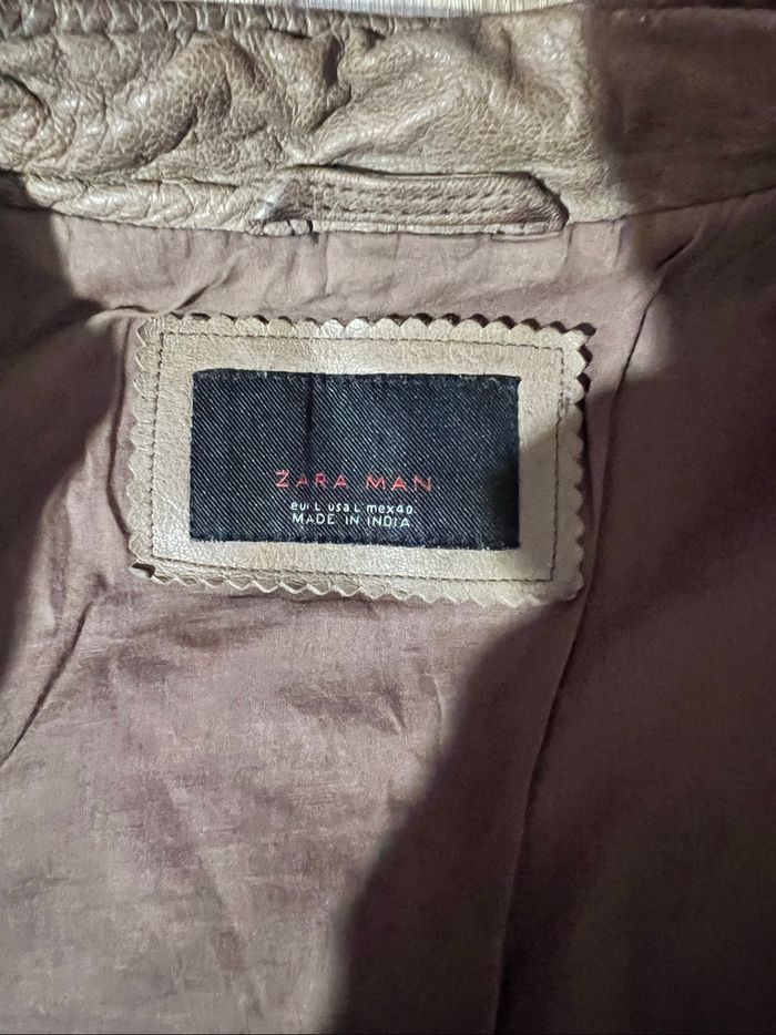 Veste en cuir véritable Zara Man, prix négociable - photo numéro 6