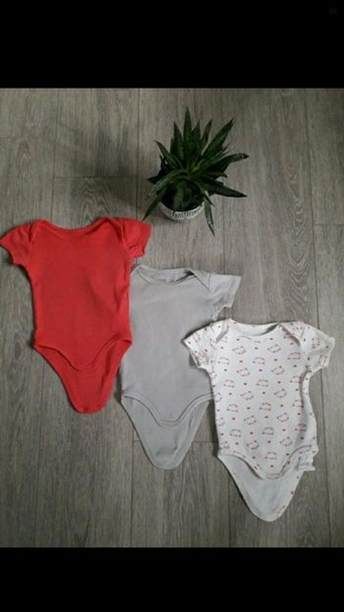 Lot de 3 bodies kiabi 6mois
