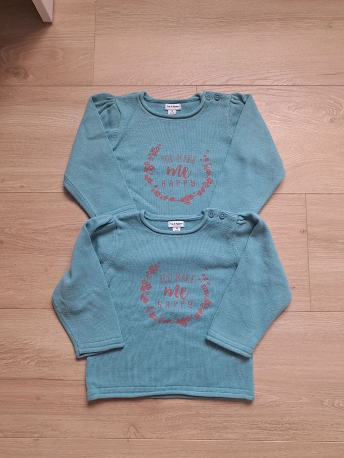 Lot pulls jumelles 18m
