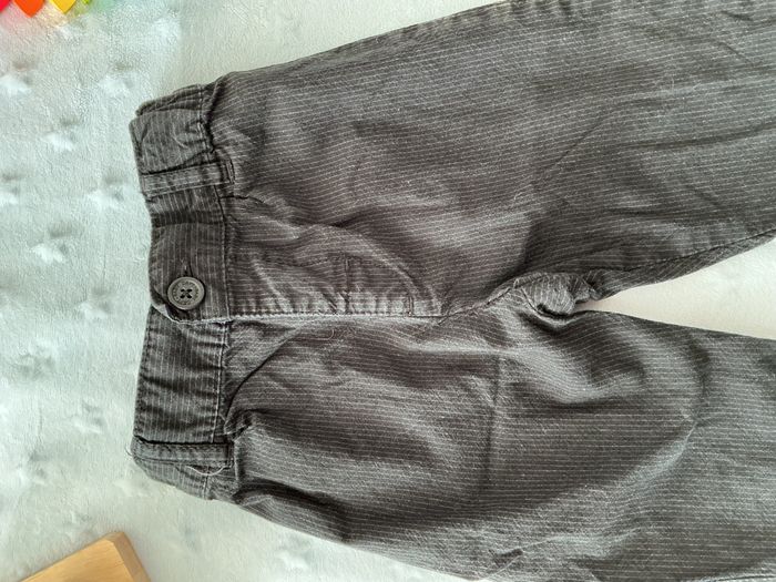 pantalon léger noir rayé blanc 12/18 mois H&M taille réglable - photo numéro 7