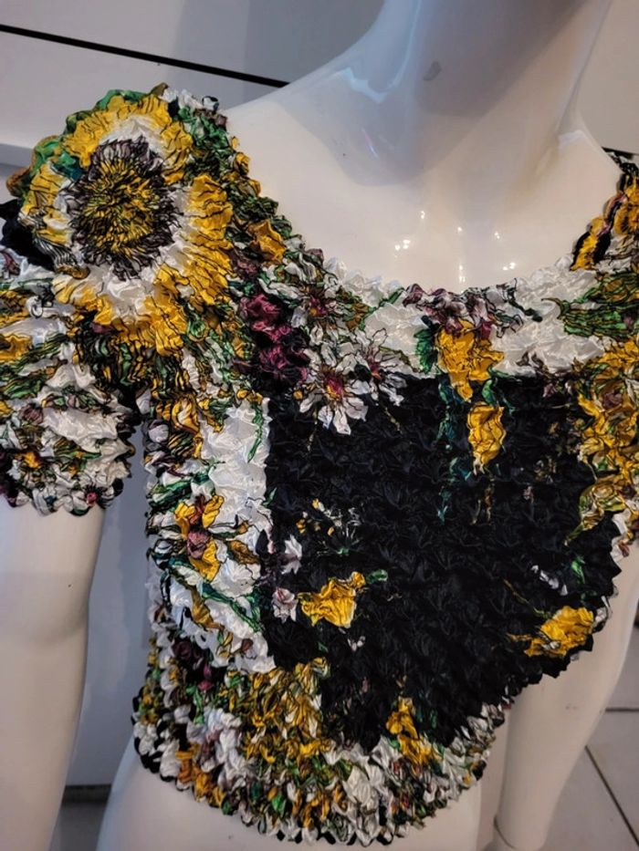 Top femme froissé élastique original - photo numéro 4