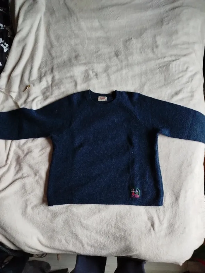 Pull vintage Sisley 100% laine vierge made in Italy - photo numéro 3