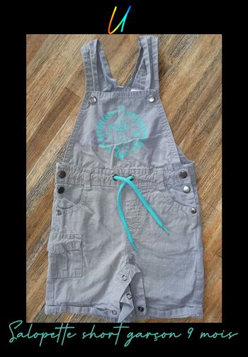 Salopette short garçon 9 mois en Tbe
