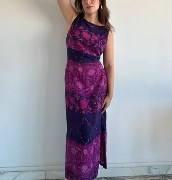 Robe longue à motifs années 2000 taille S