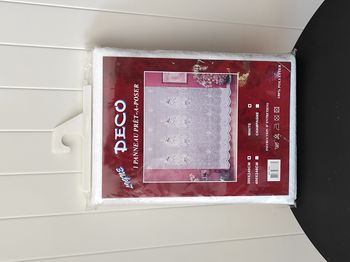 Panneau voilage blanc floral 300x240 cm – Neuf emballé