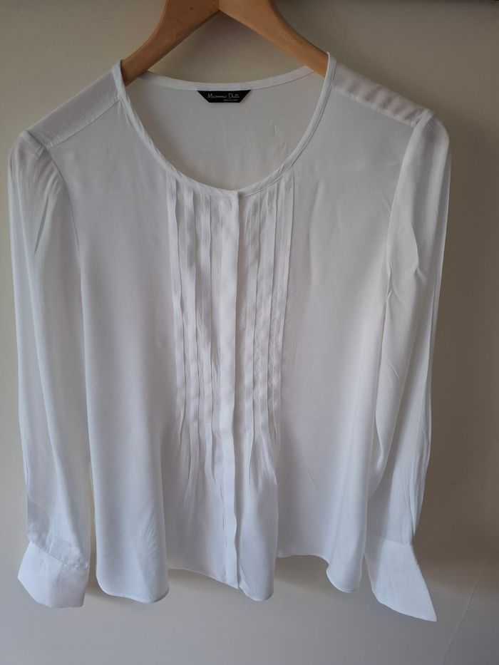 Blouse Massimo Dutti t.36-38 coton/soie quasi neuve, dimensions disponibles - photo numéro 2