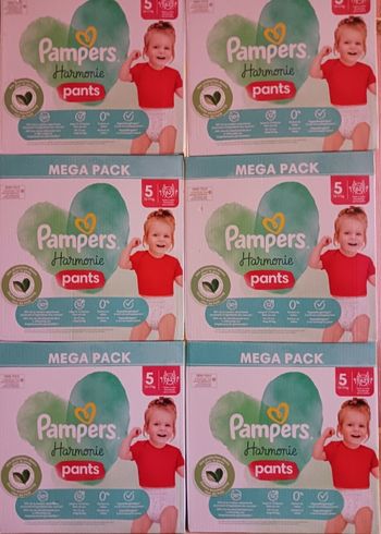 6  cartons  Pampers Harmonie Pants Taille 5