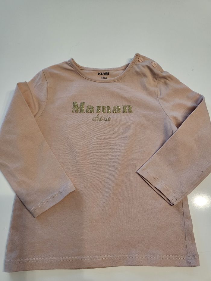 Lot 2 tee-shirts manches longues 18 mois Kiabi - photo numéro 3