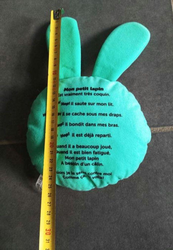 Coussin doudou lapin comptine - photo numéro 4