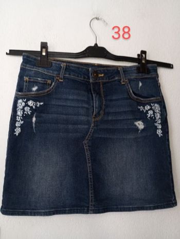 Jupe jeans griffé femme 38