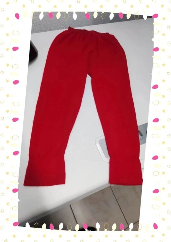 Legging rouge 10 ans
